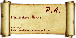 Pálinkás Áron névjegykártya
